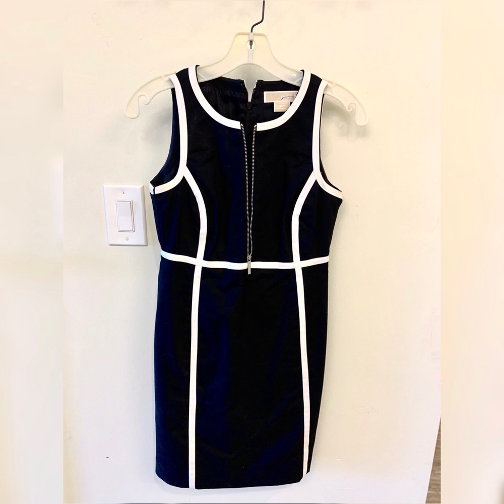 Michael Kors Midi Black and White Dress